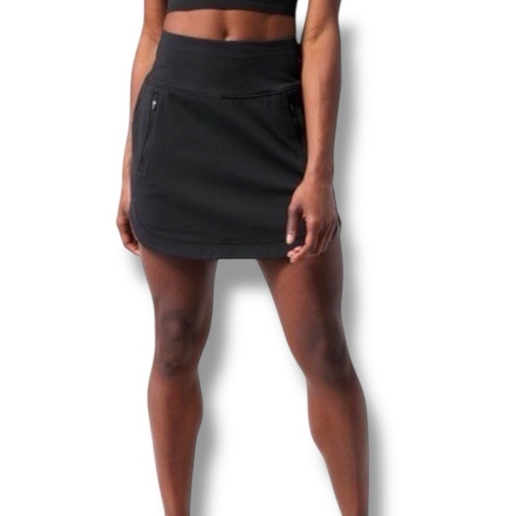 ATHLETA FAIRWAY HIGH RISE 16” GOLF SKORT - 2X Black - Picture 1 of 10